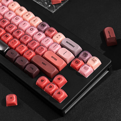 Lipstick PBT+PC MOA Profile Keycaps Set
