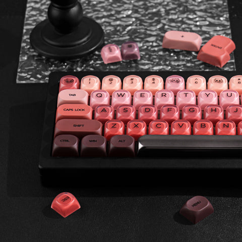 Lipstick PBT+PC MOA Profile Keycaps Set
