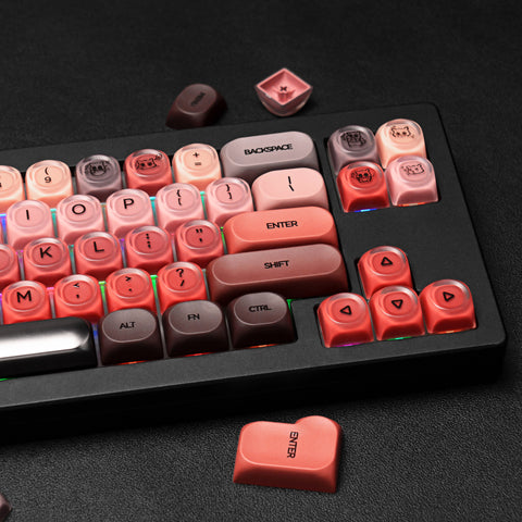Lipstick PBT+PC MOA Profile Keycaps Set