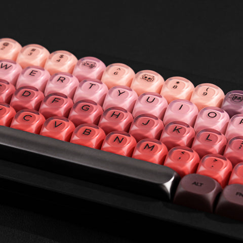 Lipstick PBT+PC MOA Profile Keycaps Set