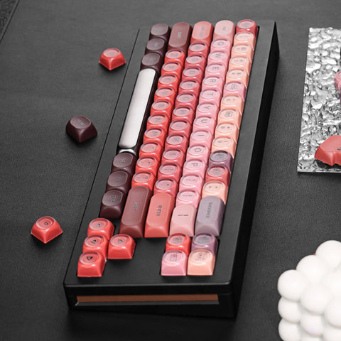 Lipstick PBT+PC MOA Profile Keycaps Set