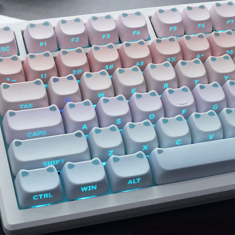 Light Meow MAO Profile PBT Keycaps Set