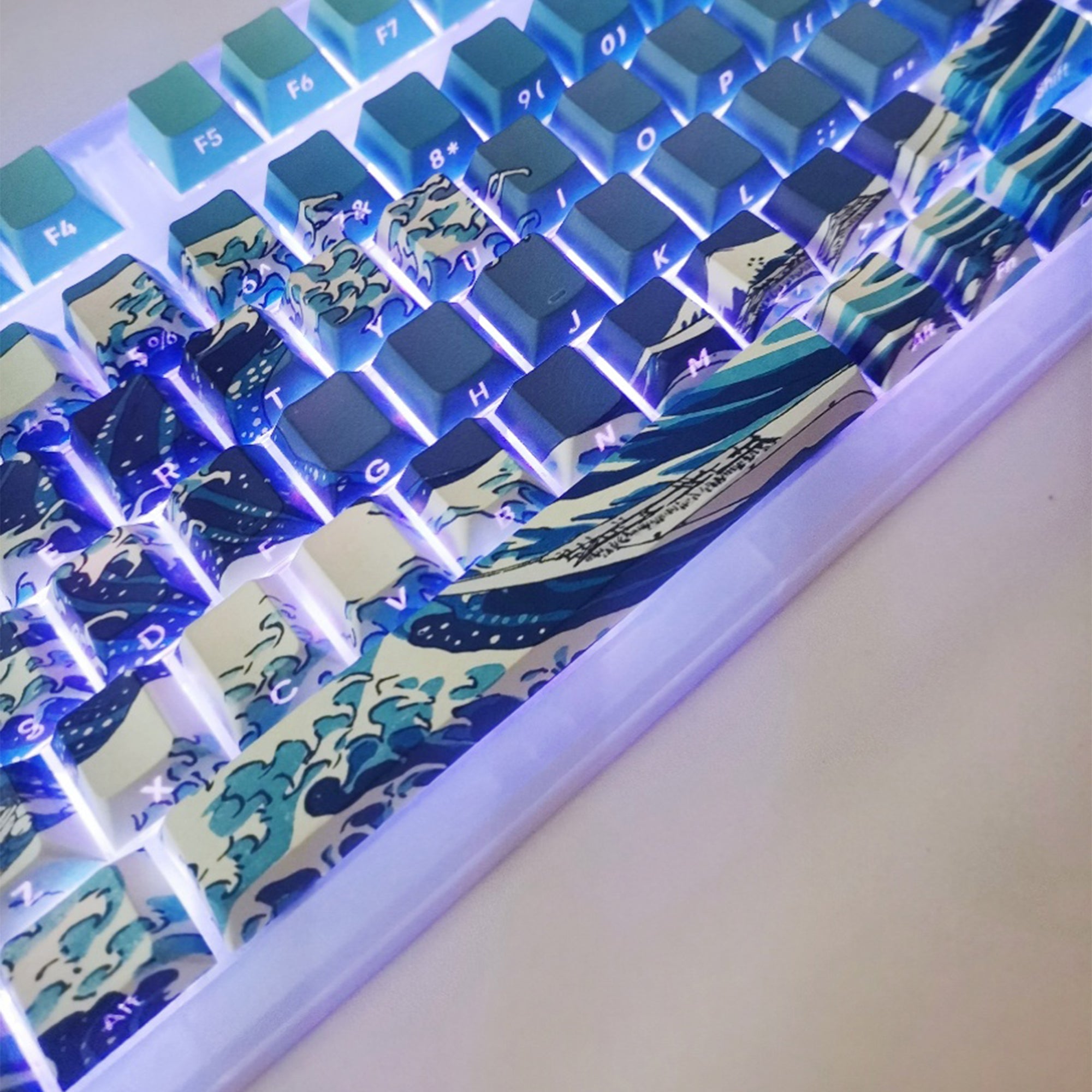 125 Keys Backlit PBT Keycaps Set Cherry Profile for Mechanical Keyboar KeyGeak