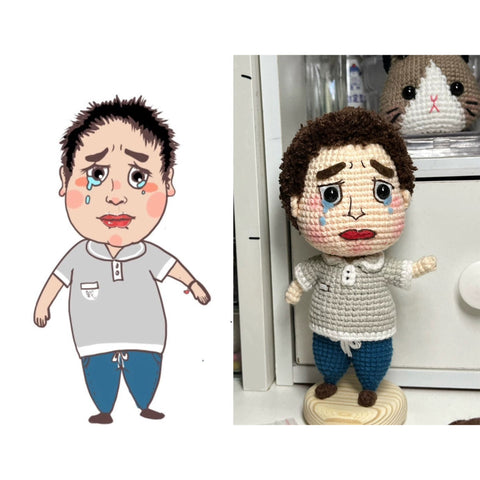 Customize Handmade DIY Crochet Yarn Doll