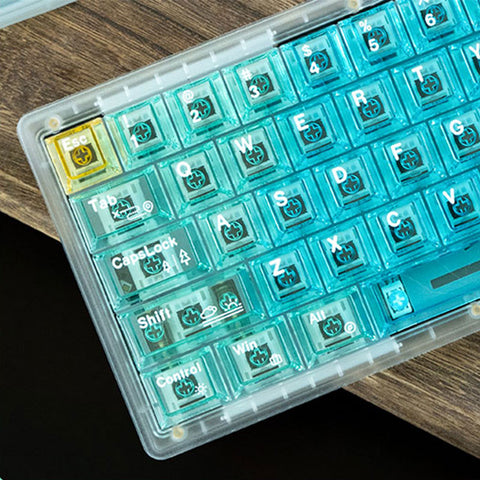 Hawaiian Gradient Translucent Blue Keycaps