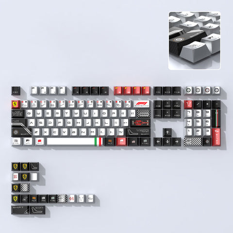 F1 Racing Theme Metallic Finish Keycaps Set