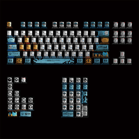 EVA Rei Ayanami Pearlescent Metallic Paint Keycaps Set