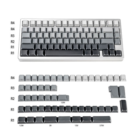 Edge Shadow PBT Cherry Profile Shine-through Keycaps Set