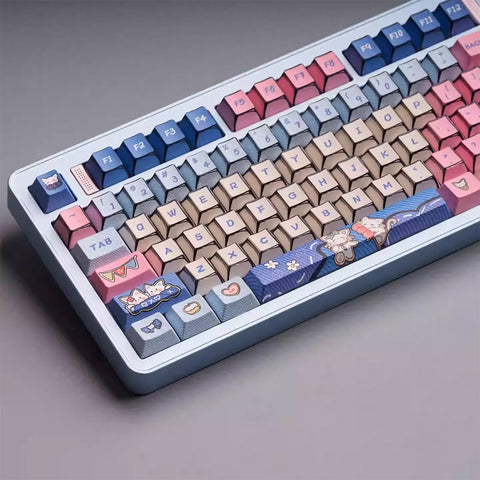 Comic Kitty PBT Cherry Profile Keycaps Set
