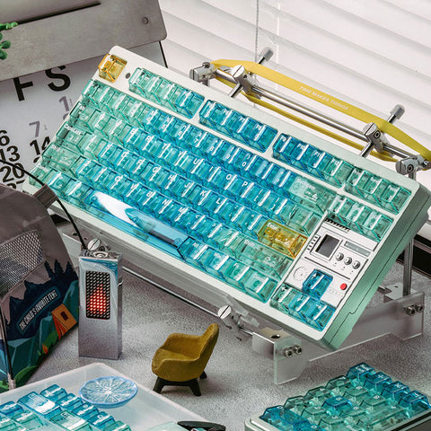 Hawaiian Gradient Translucent Blue Keycaps