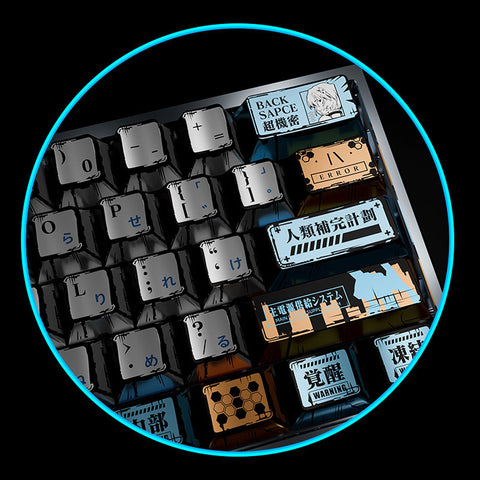 EVA Rei Ayanami Pearlescent Metallic Paint Keycaps Set