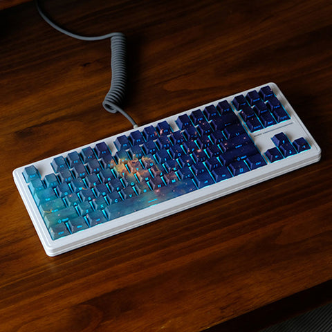 Nebula Side-Print Shine Through Keycaps Set