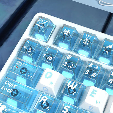 Iwakura Lain Shine Through Keycaps Set