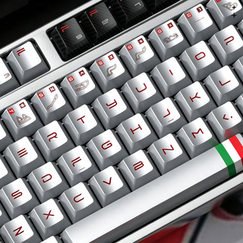 F1 Racing Theme Metallic Finish Keycaps Set