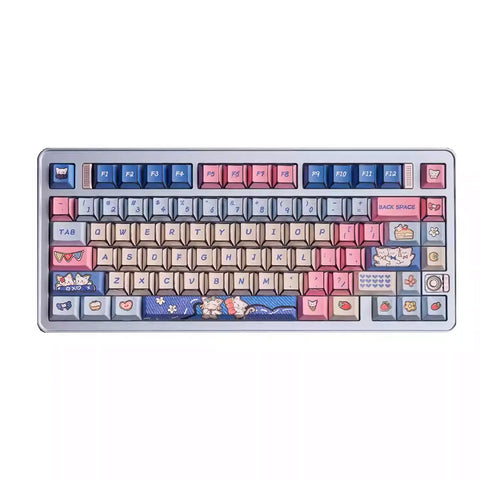 Comic Kitty PBT Cherry Profile Keycaps Set