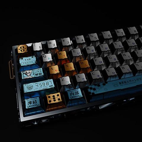 EVA Rei Ayanami Pearlescent Metallic Paint Keycaps Set
