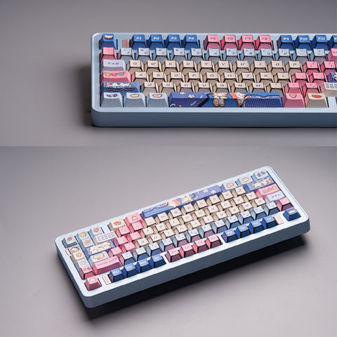 Comic Kitty PBT Cherry Profile Keycaps Set