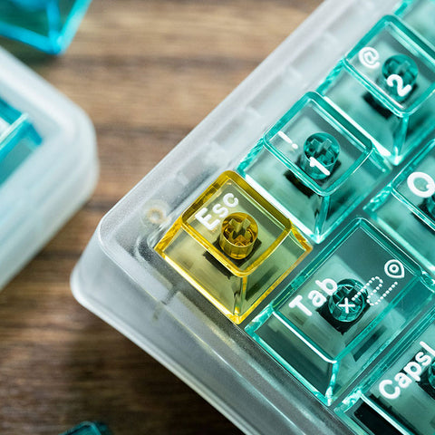 Hawaiian Gradient Translucent Blue Keycaps