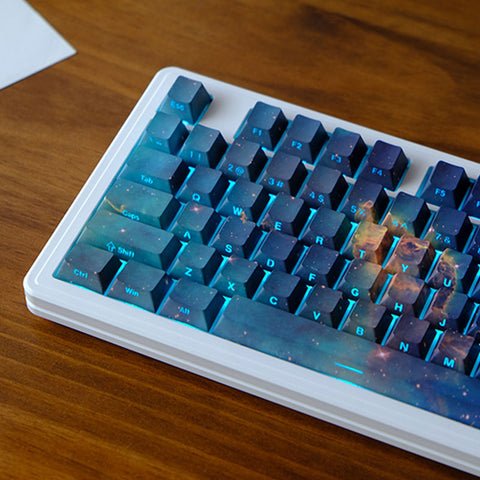 Nebula Side-Print Shine Through Keycaps Set