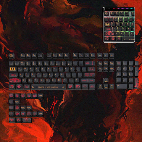 Pudding Four-sided Backlit Anime Keycaps Set