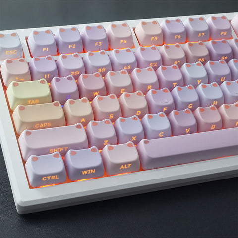 Light Meow MAO Profile PBT Keycaps Set