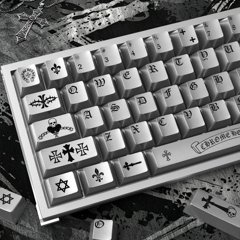 Chrome Hearts Style Metallic Paint Keycap Set