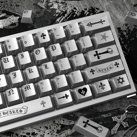 Chrome Hearts Style Metallic Paint Keycap Set