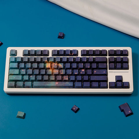 Nebula Side-Print Shine Through Keycaps Set