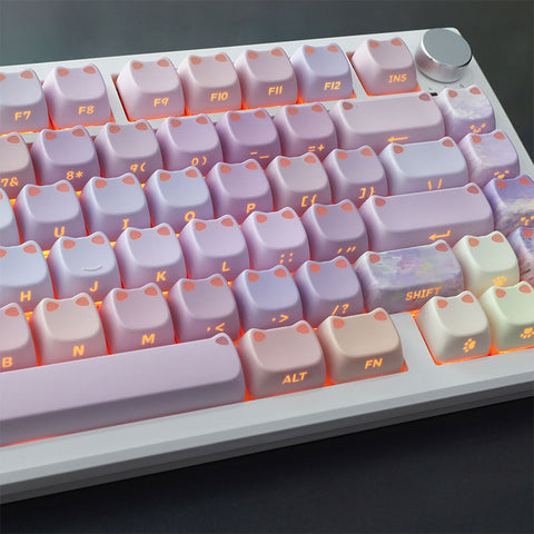Light Meow MAO Profile PBT Keycaps Set
