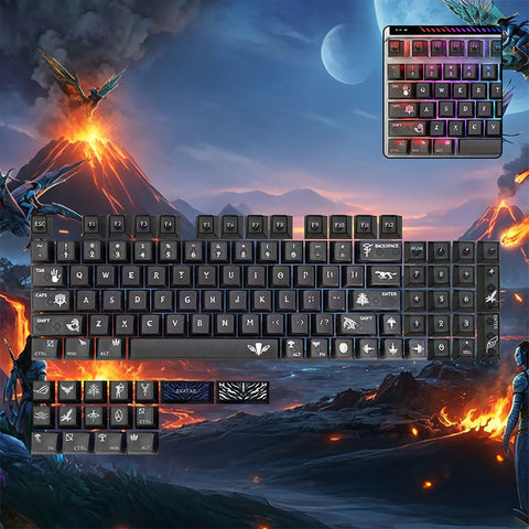 Pudding Four-sided Backlit Anime Keycaps Set