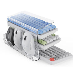Acrylic-Keyboard-Mouse-Storage-Rack-3-Tier-Keyboard-Display-Stand