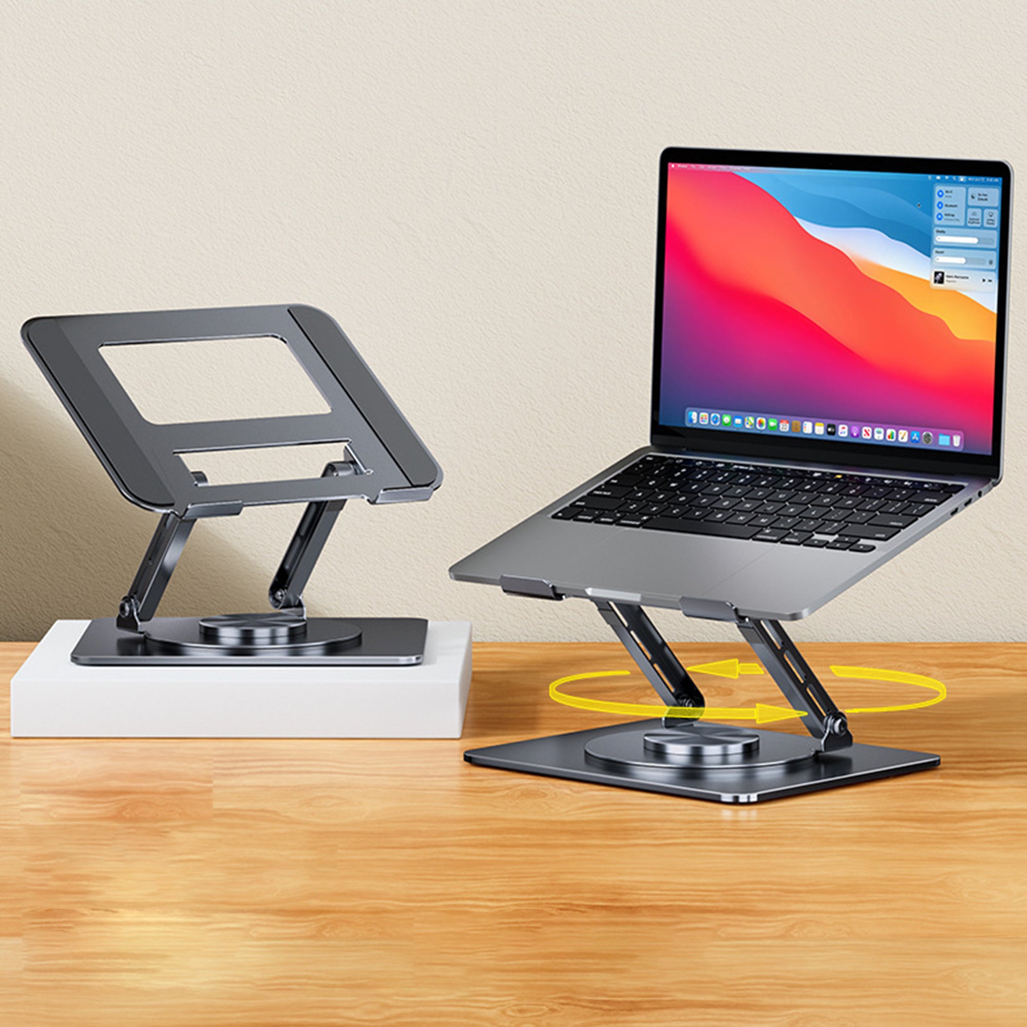 Apple Computer Rotatable Adjustable Computer Stand with 360 Rotating Base Compatible with MacBo ...