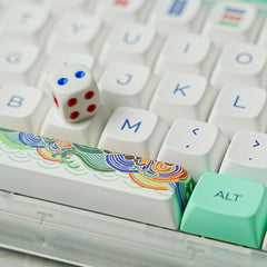 Green PBT Mahjong Keycap Set