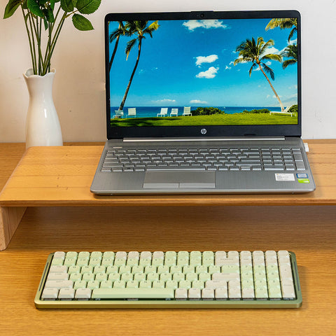 SK01 Ultra-Thin Low-Profile Triple-Mode Mechanical Keyboard with Backlit Keycaps
