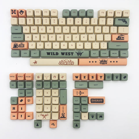 Retro-Western-Cowboy-PBT-Keycaps-Set-SDA-Profile