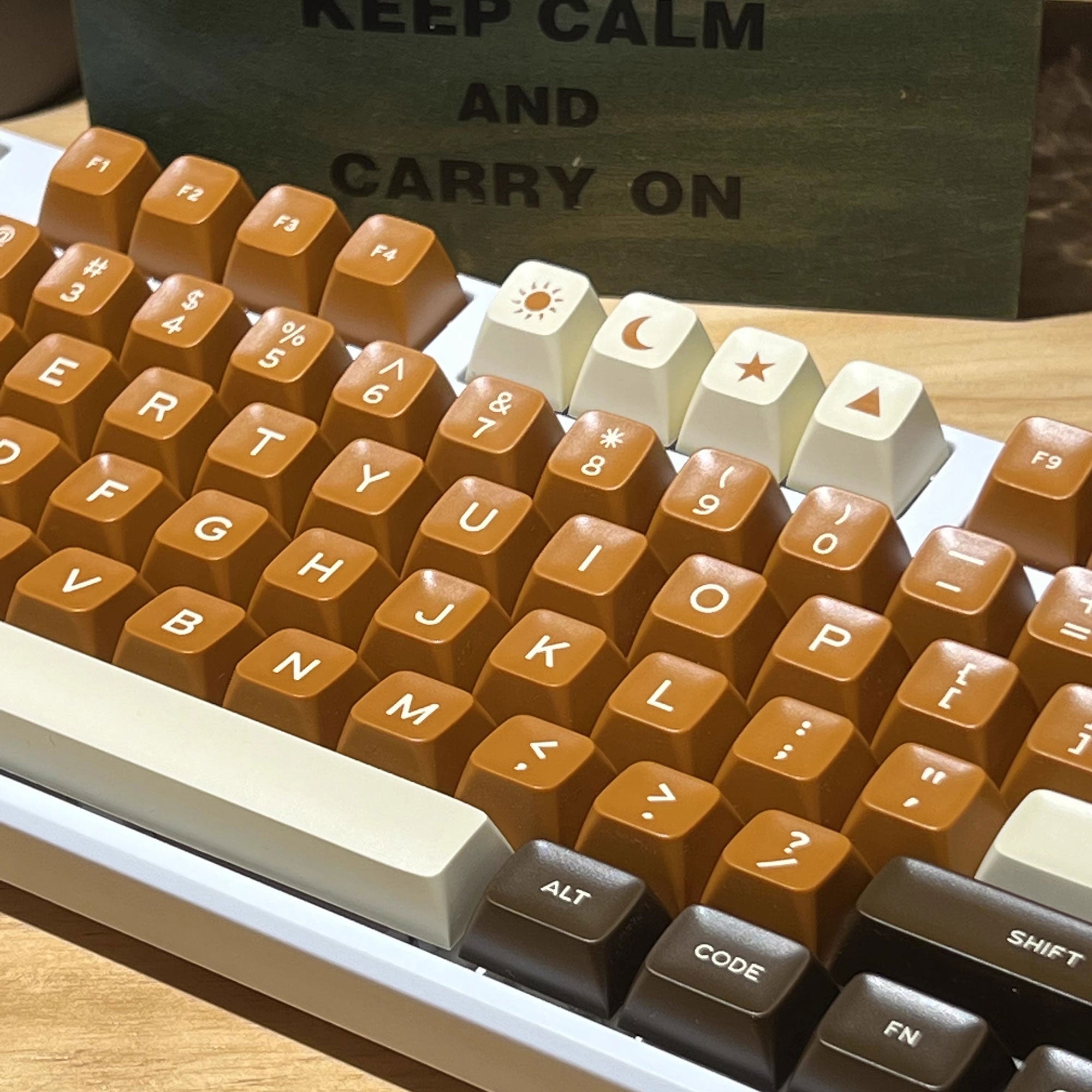 Rich Coffee SA Keycaps ABS Double Shot Technology KeyGeak