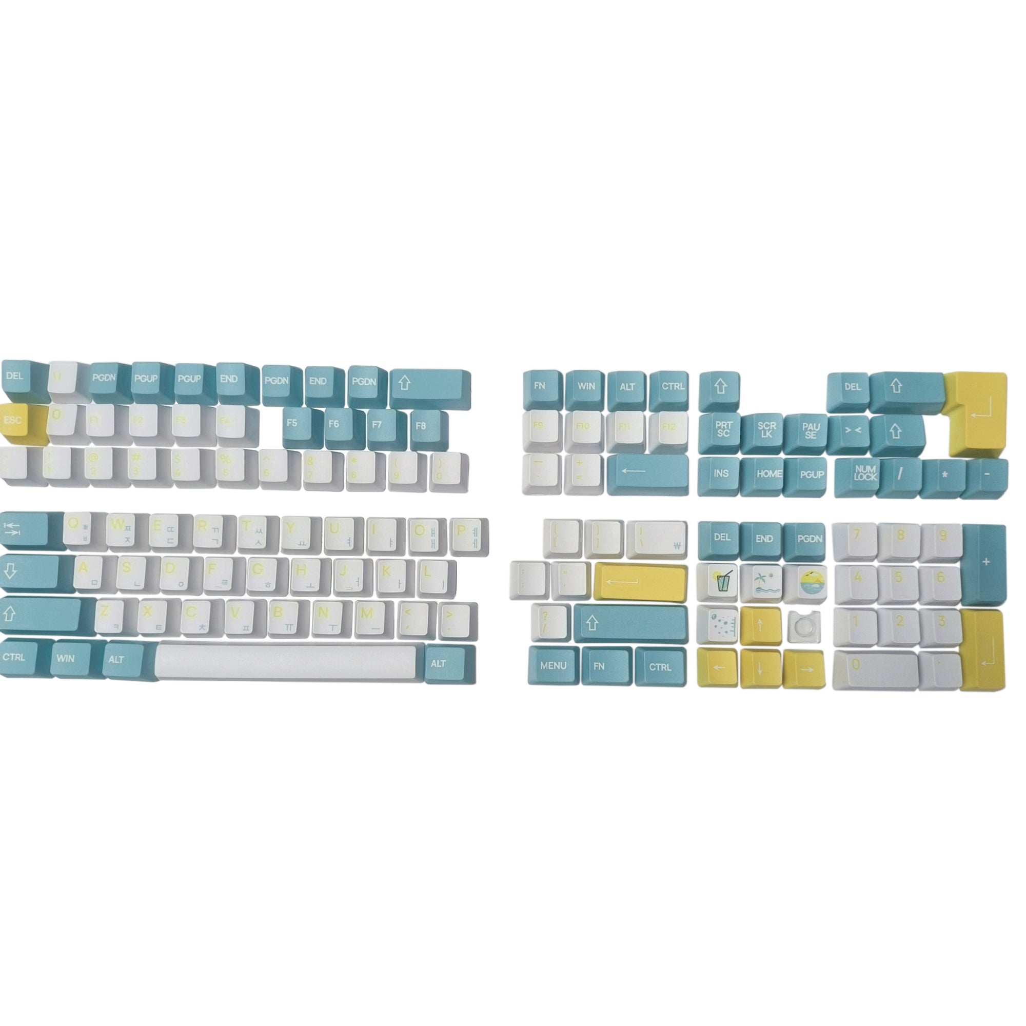 Sea Salt Soda Theme XDA/OEM Profile PBT Keycaps Set KeyGeak