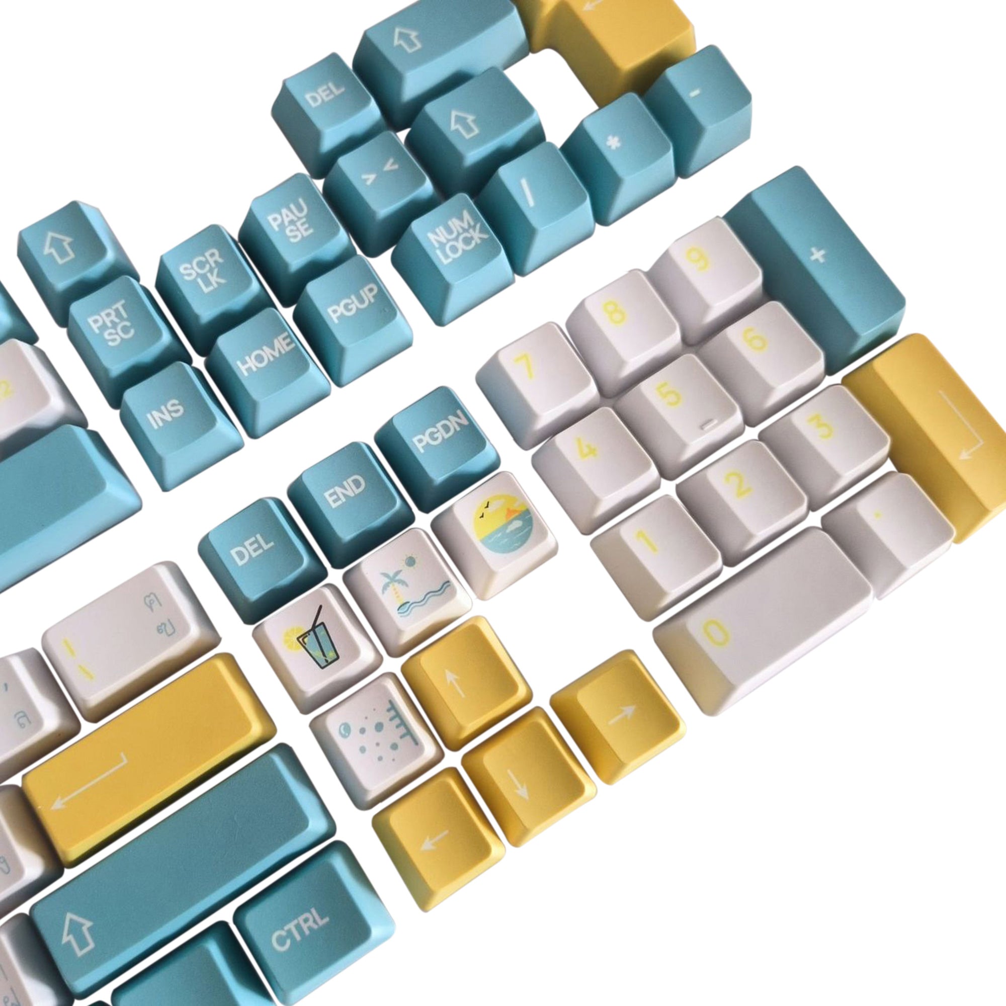 Sea Salt Soda Theme XDA/OEM Profile PBT Keycaps Set KeyGeak