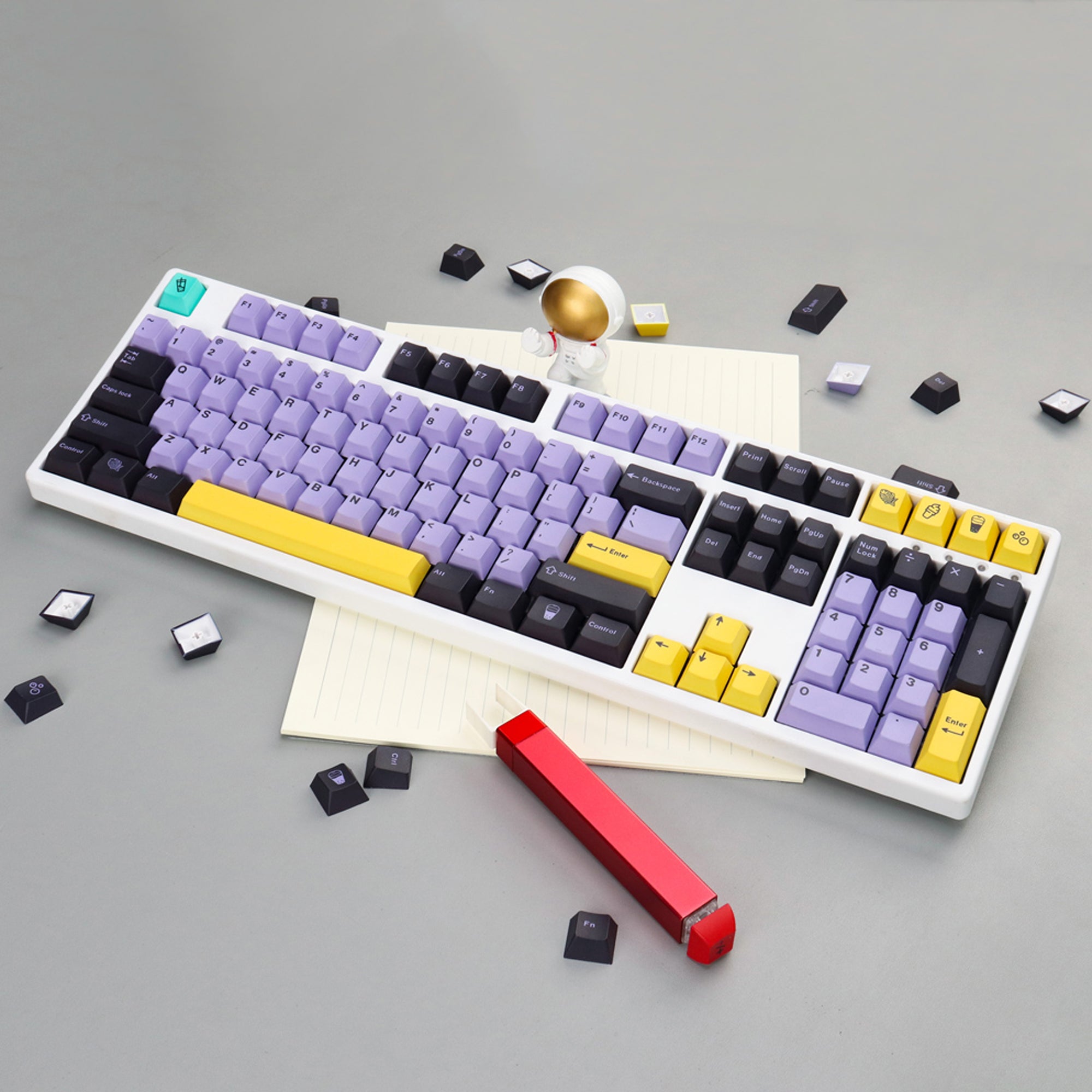 Taro Keycap Set Cherry Profile ABS ANSI & ISO – KeyGeak