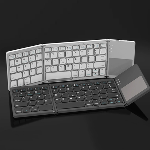 Ultra-thin-Tri-fold-Bluetooth-Touchpad-Keyboard