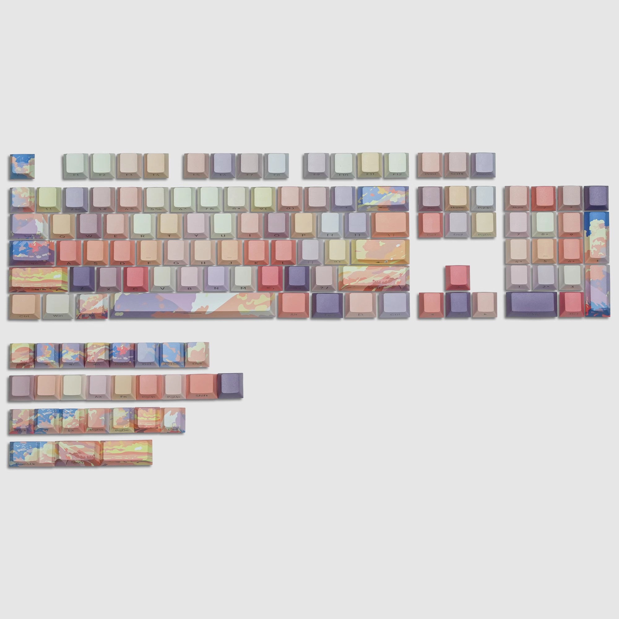 Under-The-Mount-Fuji-Keycaps-Set-PBT-Side-Printed-Cherry-Profile