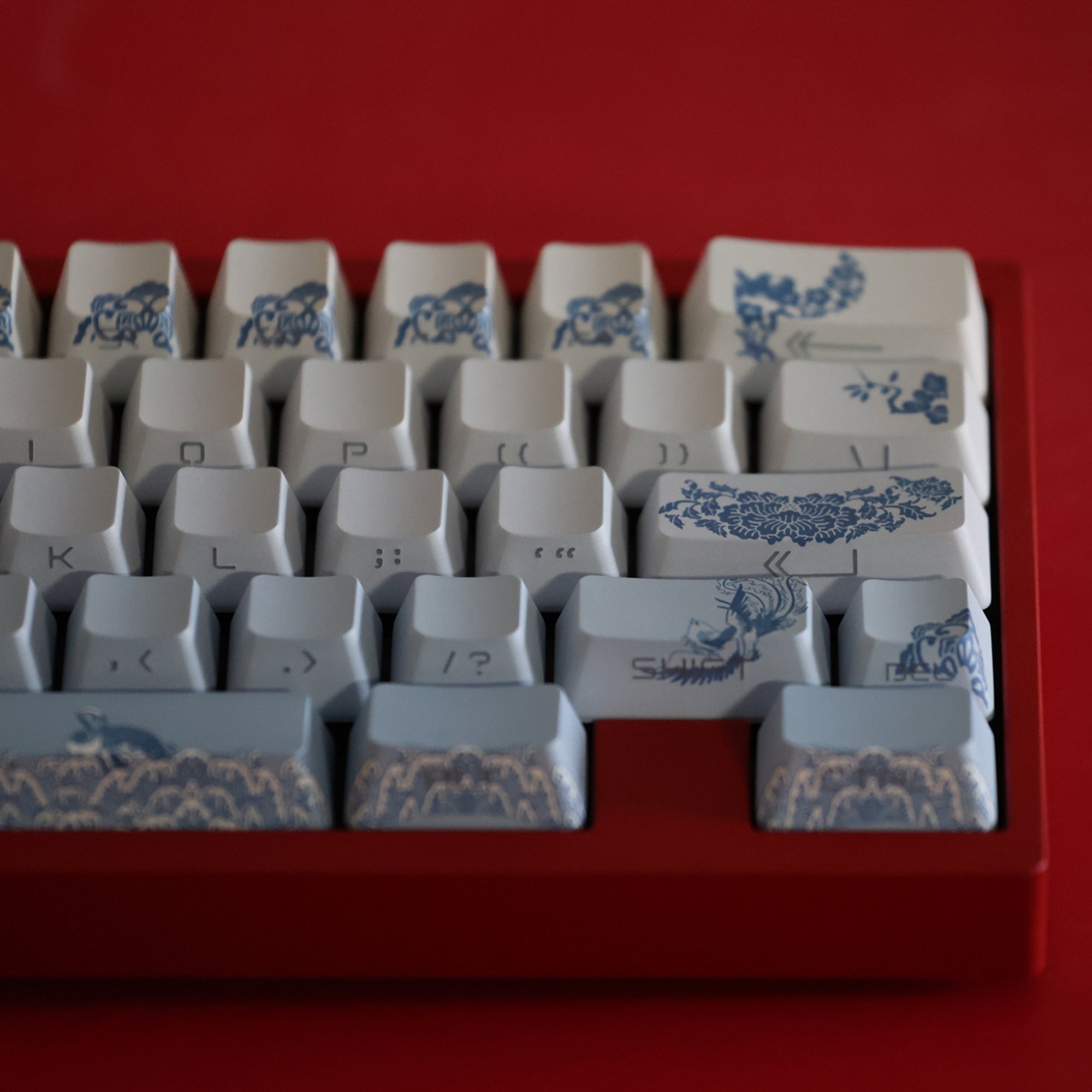 Blue and White Porcelain Side-Printed OEM Backlit Keycaps Set – KeyGeak