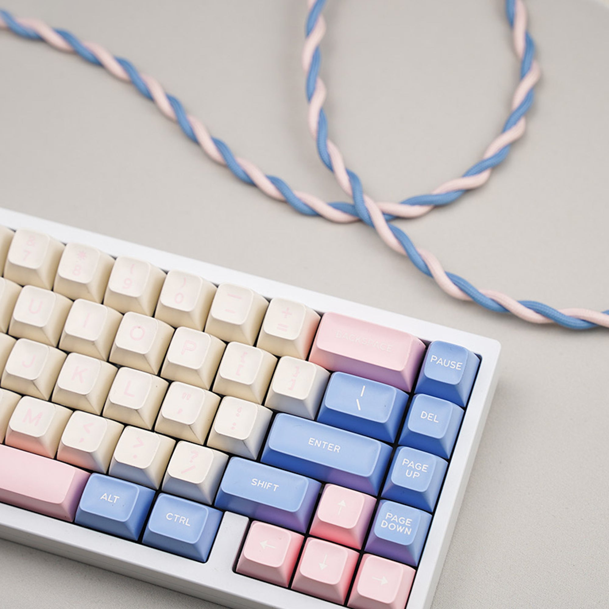 Custom Coiled USB Keyboard Cable - Bubble Gum outlet Theme