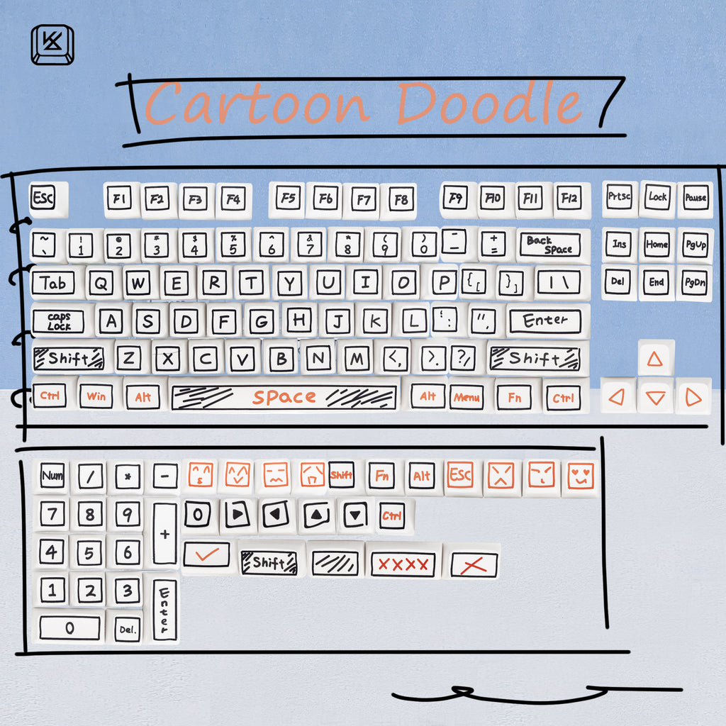 Cartoon Doodle Keycap Set - XDA Profile – KeyGeak