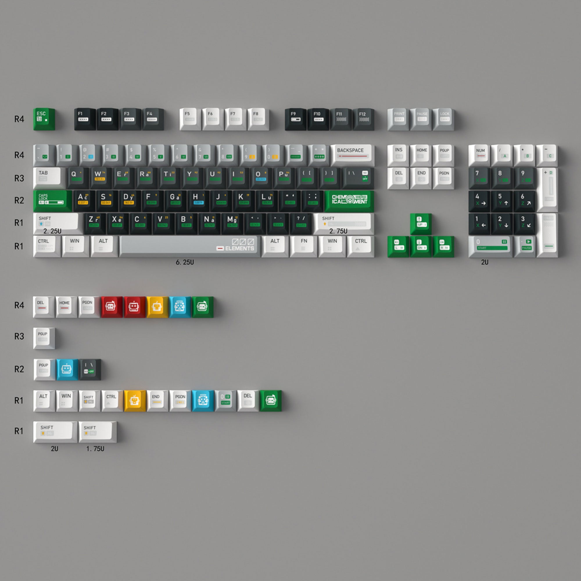Keycaps Packaging Chemical 003 PBT Cherry Profile Keycaps Set – KeyGeak