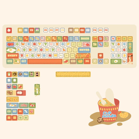 cute-keycaps-cup-noddle-moa-profile-pbt-keycaps-set-layout