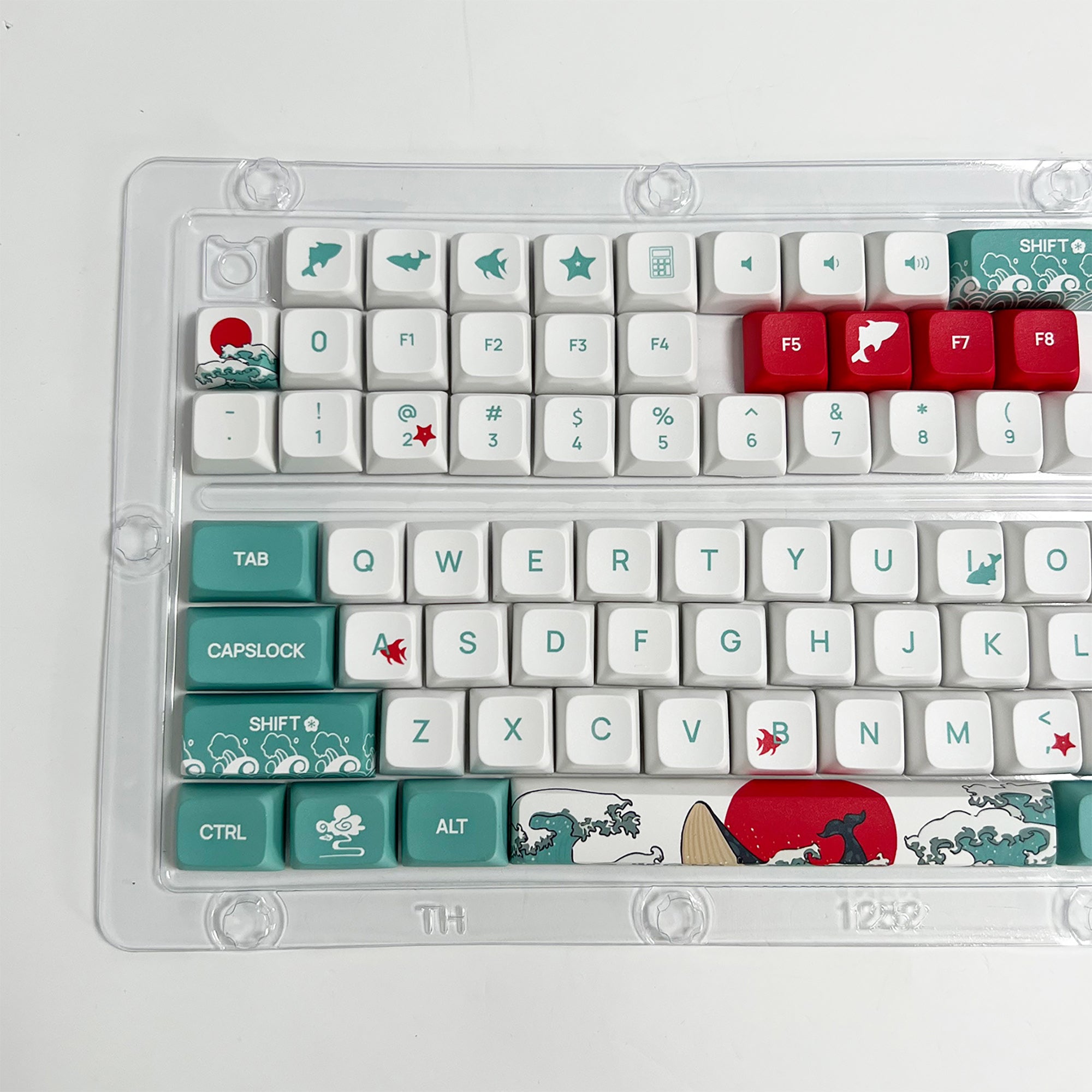 Coral Sea Theme English Arabic PBT Keycap Set – KeyGeak