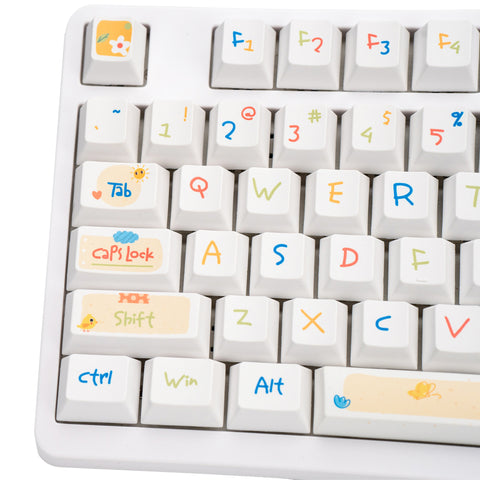 DIY-KEYCAPS-doodle-series-keycap-set-pbt-cherry-profile-kindergarten-layout