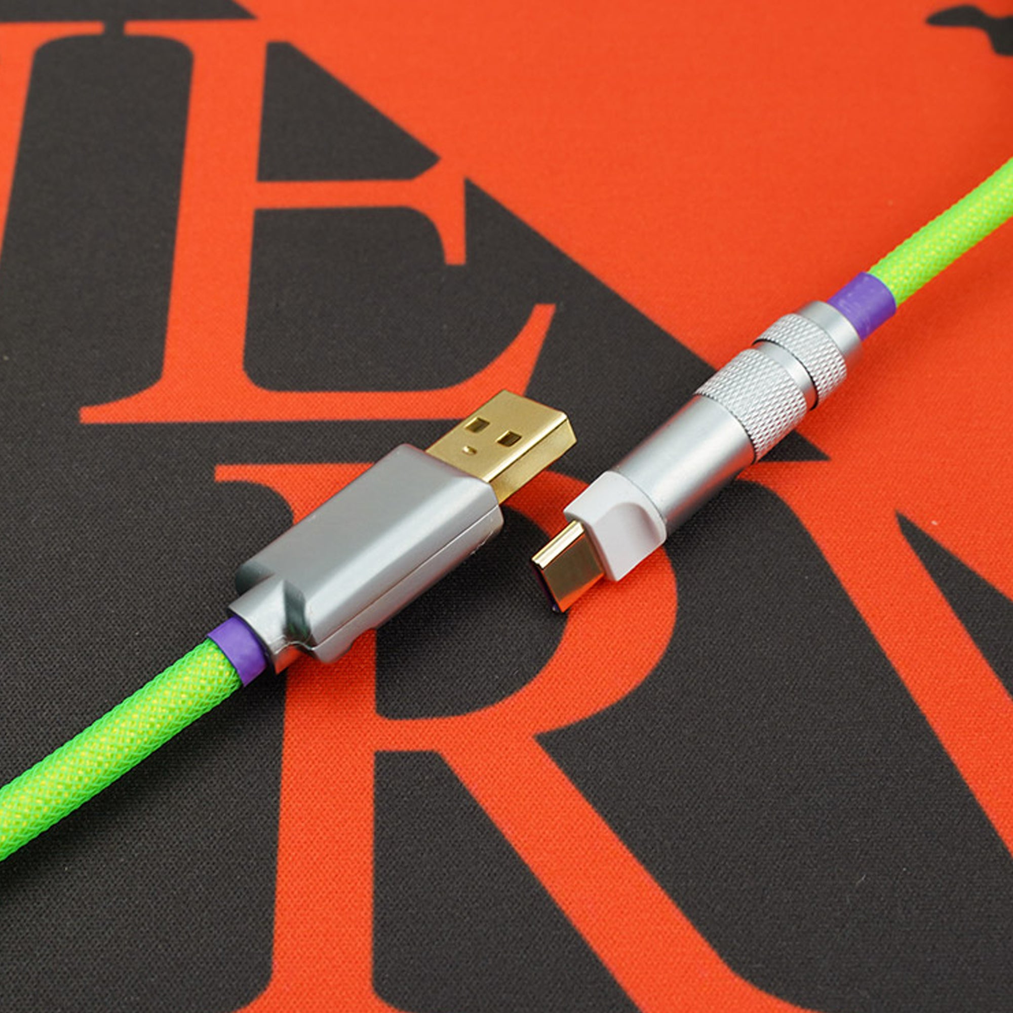 EVA Unit01 Custom Handcrafted Mechanical Keyboard Cable KeyGeak