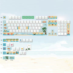 DIY-keycaps-hawaii-beach-cherry-profile-pbt-keycaps-set